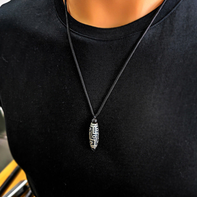 Wholesale Nine Hole Dzi Bead Pendant Copper Necklaces